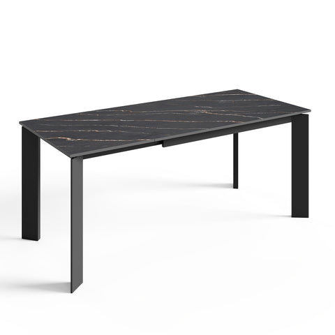 Table à manger extensible LINEA pieds noirs 140cm