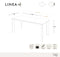 Table à manger extensible LINEA pieds noirs 140cm