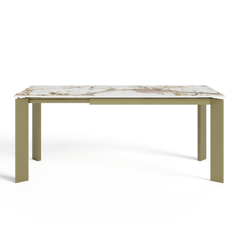 Table à manger extensible LINEA pieds dorés 140cm