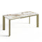 Table à manger extensible LINEA pieds dorés 140cm