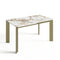 Table à manger extensible LINEA pieds dorés 140cm