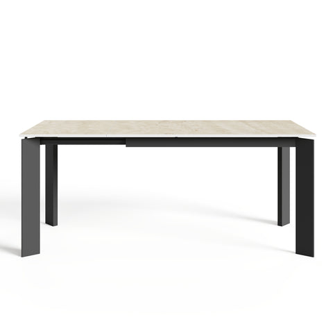 Table à manger extensible LINEA pieds noirs 140cm