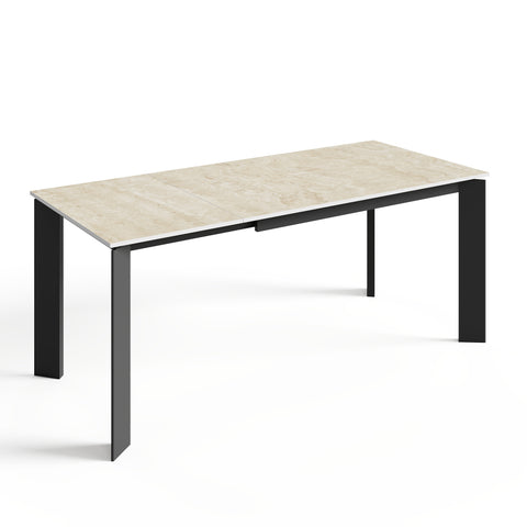 Table à manger extensible LINEA pieds noirs 140cm