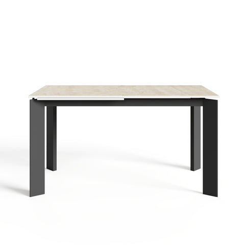 Table à manger extensible LINEA pieds noirs 140cm