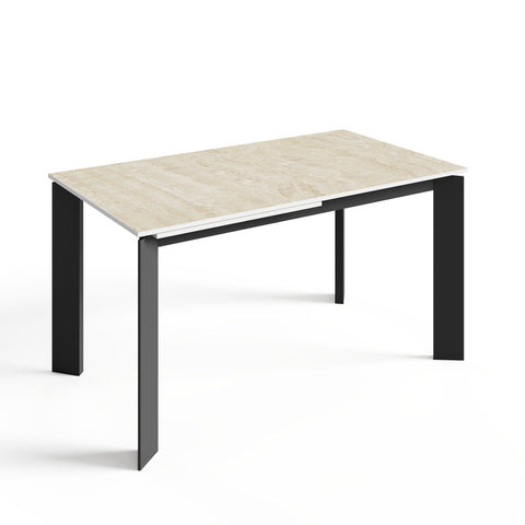 Table à manger extensible LINEA pieds noirs 140cm