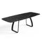 Table à manger extensible DAHLIA céramique effet marbre noir et pieds noirs 180cm