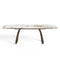 Table à manger extensible DAHLIA pandora et pieds bronzes 180cm