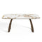 Table à manger extensible DAHLIA pandora et pieds bronzes 180cm
