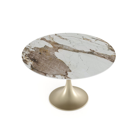 Table extensible JACINTHE pied doré 120cm