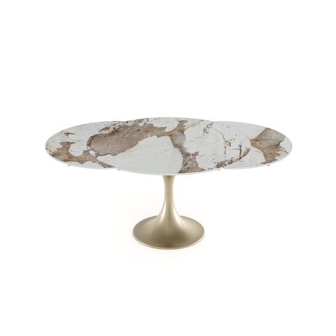Table extensible JACINTHE pied doré 120cm