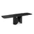 Table extensible FLORA effet marbre noir pied noir 160cm