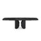 Table extensible FLORA effet marbre noir pied noir 160cm