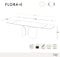 Table extensible FLORA Pandora pied doré 160cm