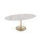 Table à manger NYMPHÉA pied doré 160cm