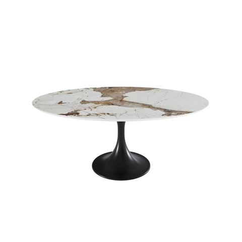 Table à manger NYMPHÉA Pandora pied noir 160cm