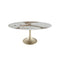Table à manger NYMPHÉA pied doré 160cm