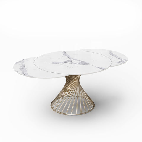 Table extensible MOON pieds doré 120cm