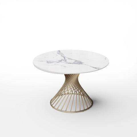 Table extensible MOON pieds doré 120cm