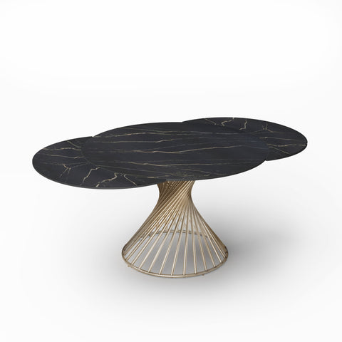 Table extensible MOON pieds doré 120cm