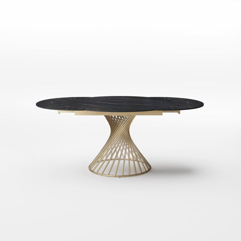 Table extensible MOON pieds doré 120cm