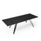 Table extensible Anaé Céramique et verre trempé pieds noirs 160x90x76cm
