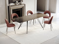 Table extensible Anaé Céramique et verre trempé pieds noirs 160x90x76cm