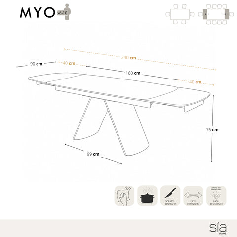 Table à manger extensible MYO