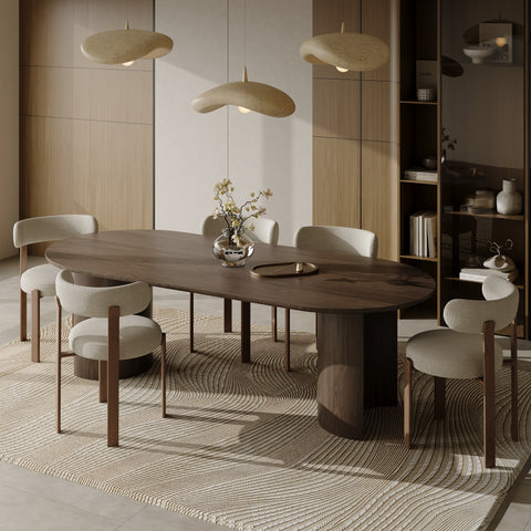 Table à manger MONTI noyer foncé 220cm