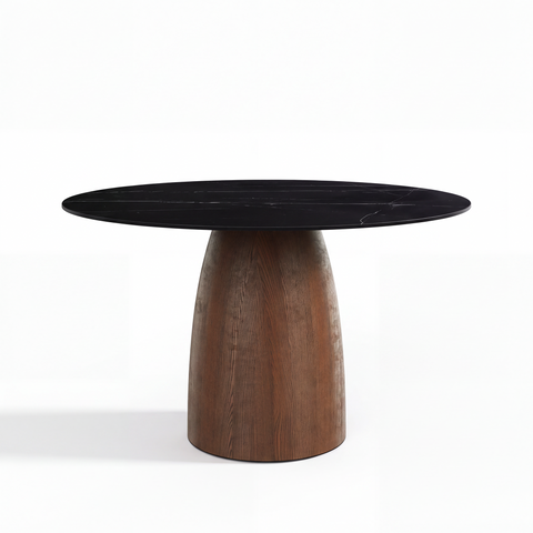 Table à manger TAMI céramique et bois noyer 120cm