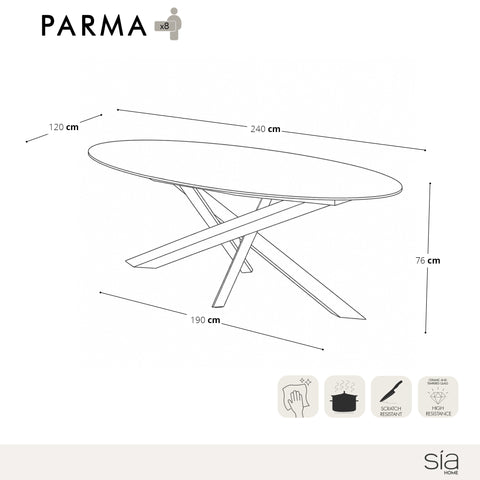 Table à manger fixe PARMA