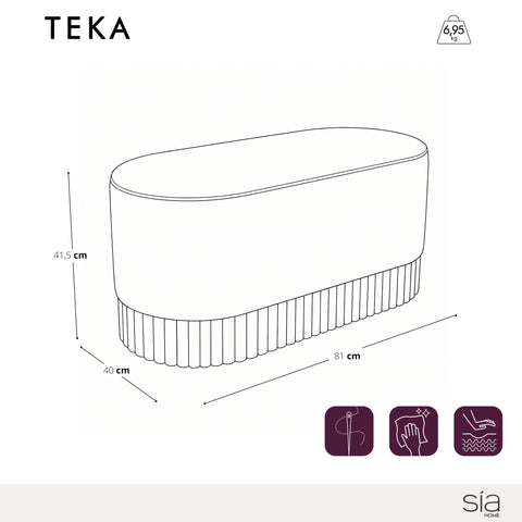Banc TEKA tissu bouclette