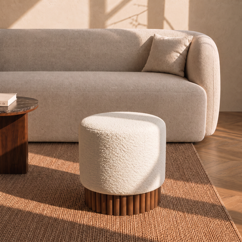 Pouf TEKA tissu bouclette
