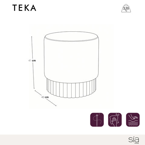 Pouf TEKA tissu bouclette