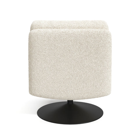 Fauteuil TIMELESS pied noir tissu bouclette