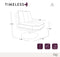 Fauteuil TIMELESS pied noir tissu bouclette