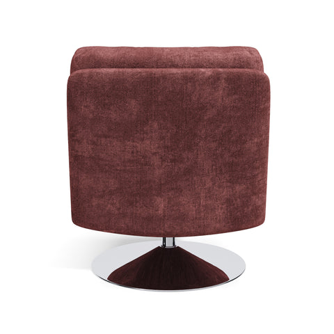 Fauteuil TIMELESS pied chrome velours texturé
