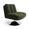 Fauteuil TIMELESS pied chrome velours texturé