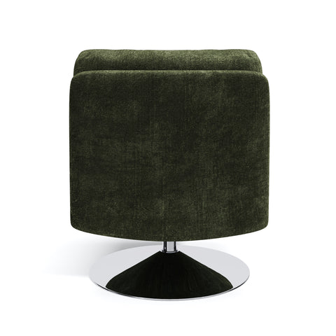 Fauteuil TIMELESS pied chrome velours texturé