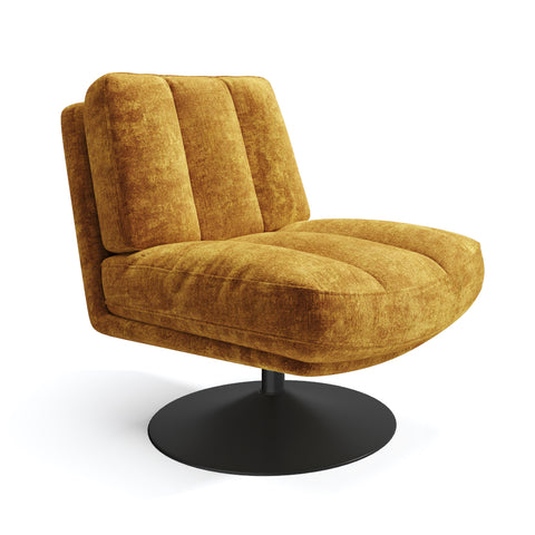Fauteuil TIMELESS pied noir velours texturé