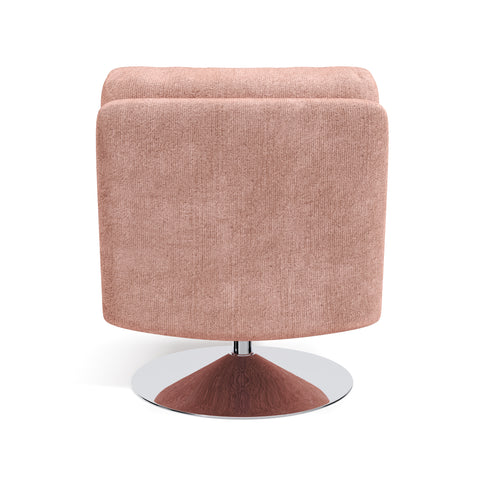 Fauteuil TIMELESS pied chrome velours texturé