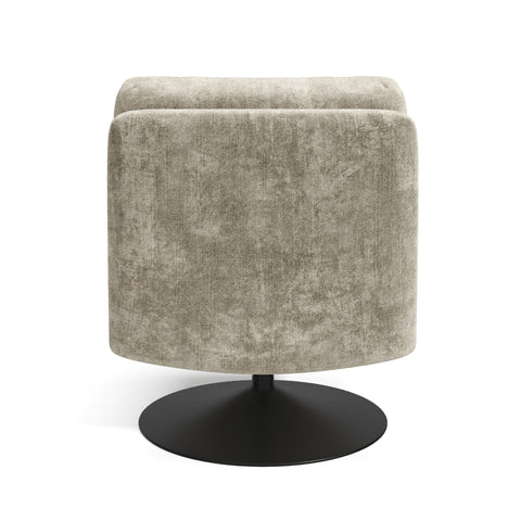 Fauteuil TIMELESS pied noir velours texturé