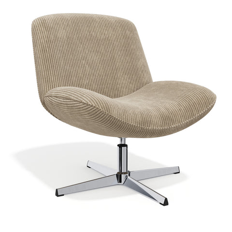 Fauteuil VIVY pivotant velours côtelé