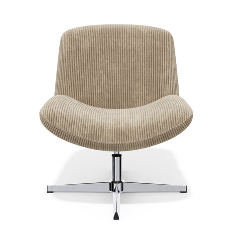 Fauteuil VIVY pivotant velours côtelé