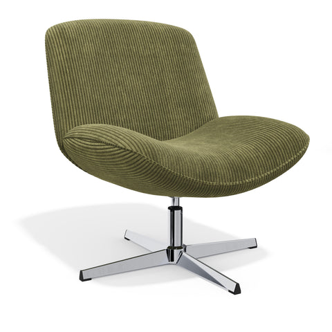 Fauteuil VIVY pivotant velours côtelé