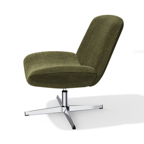 Fauteuil VIVY pivotant velours côtelé