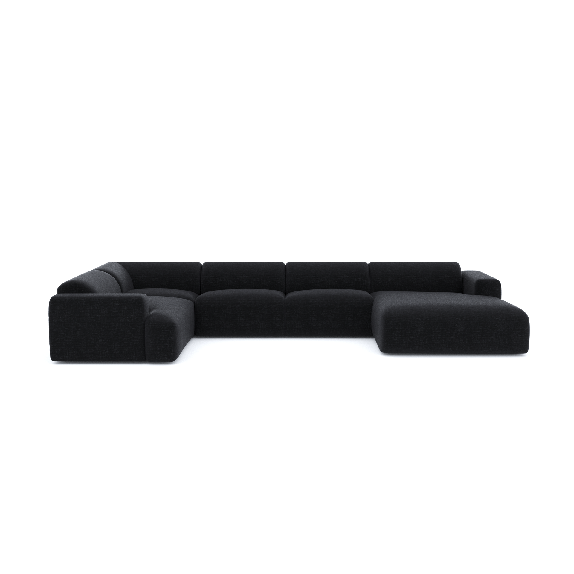 Canapé panoramique droit MYRA Velours à motifs– Sia Home