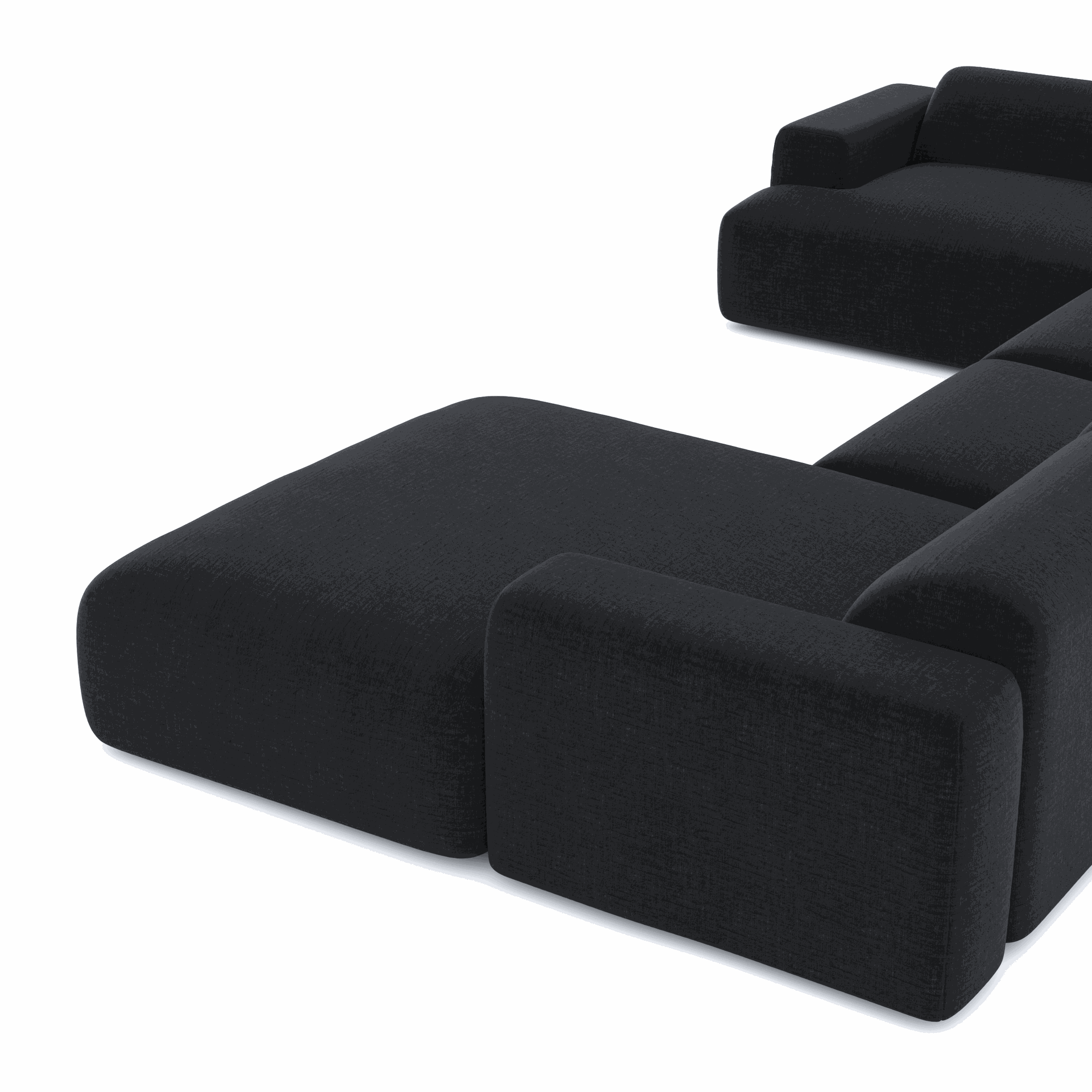 Canapé panoramique droit MYRA Velours à motifs– Sia Home
