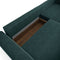 Canapé d'angle droit convertible avec coffre de rangement finition noyer ELIOTT Tissu Velours