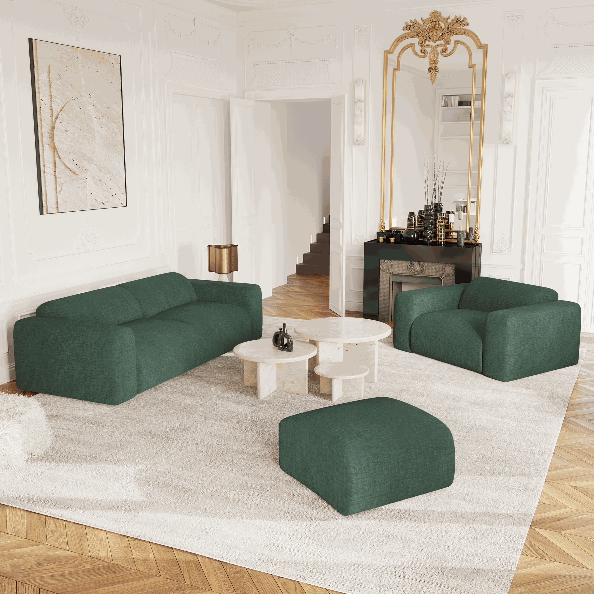 Canapé 4 places MYRA Velours texturé– Sia Home