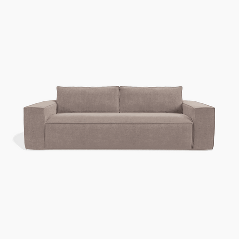 Canapé convertible express JOAN Velours - Matelas Dunlopillo 140cm